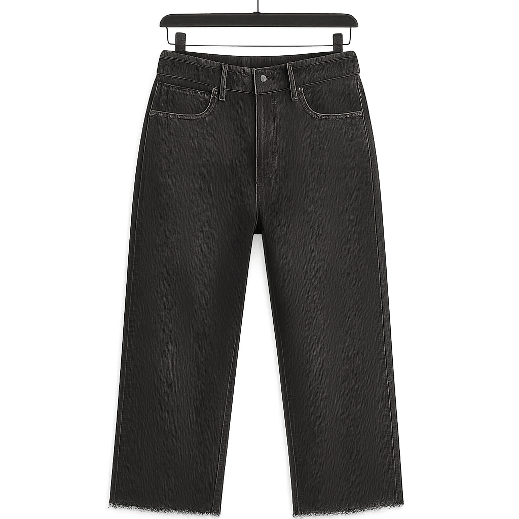 Charcoal Denim Crops - Pourenor Pants