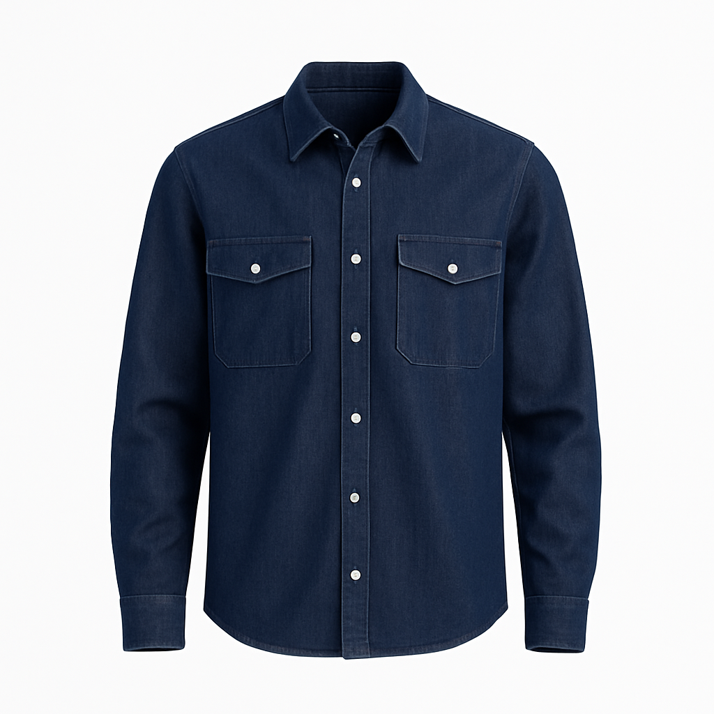 Denim Utility Shirt - Pourenor Shirts