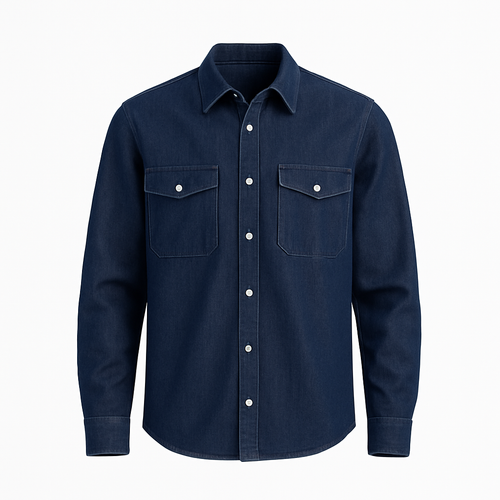 Denim Utility Shirt - Pourenor Shirts