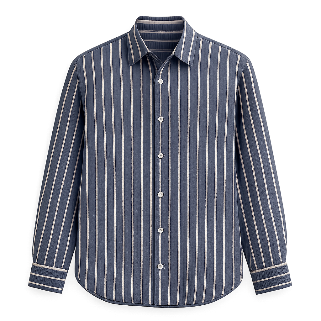 Linen Stripe Shirt - Pourenor Shirts
