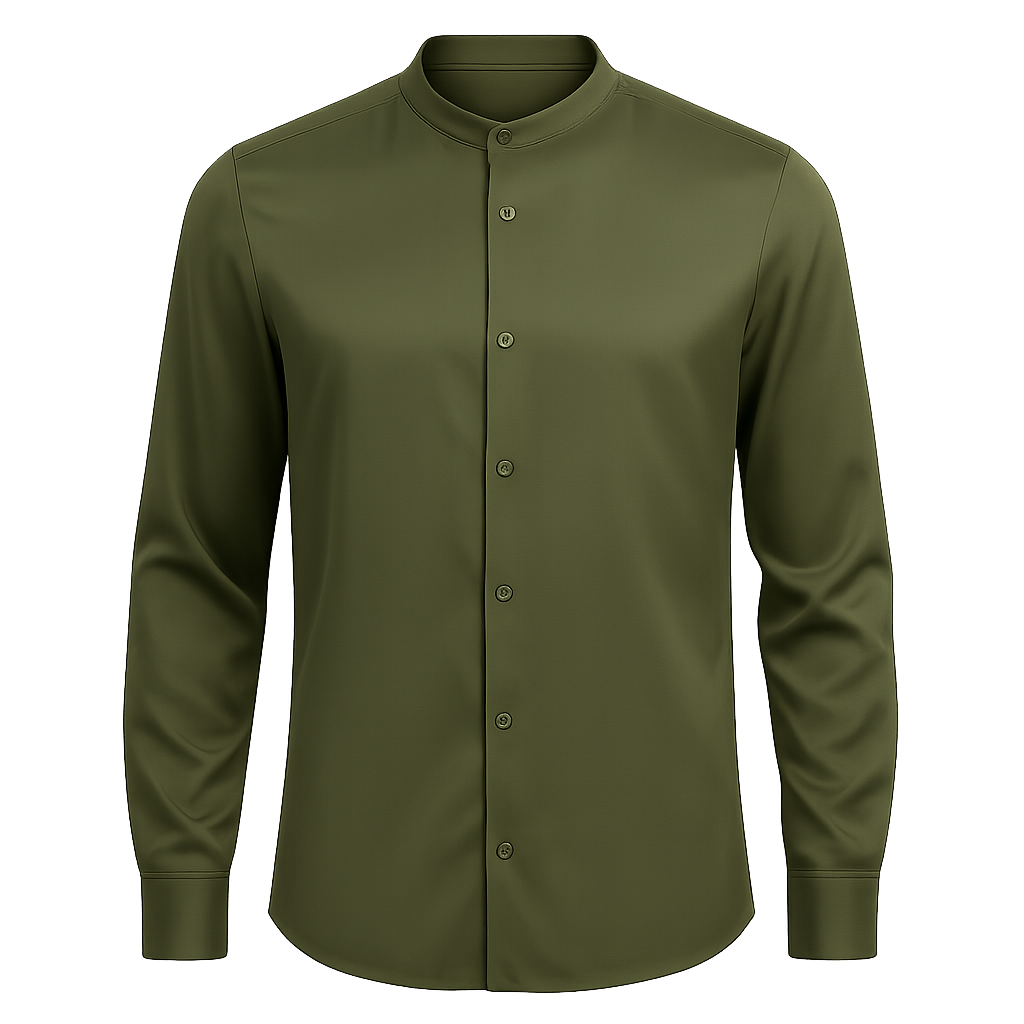 Silk Grandad Shirt - Pourenor Shirts